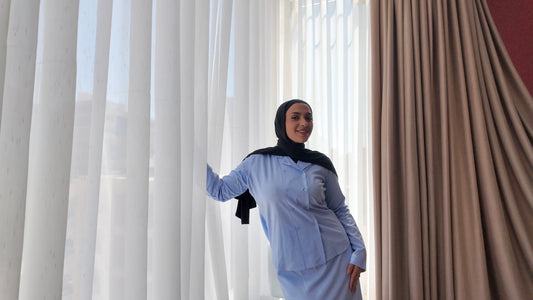Light Blue Skirt Suit
