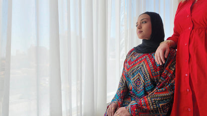 Printed Long Cotton Dress